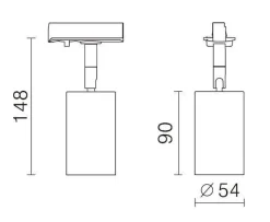 Vox Secco spot jet black (1T) - Svart