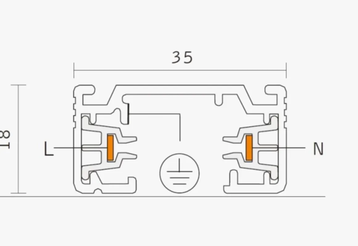 Vox spotskinne 2m Svart