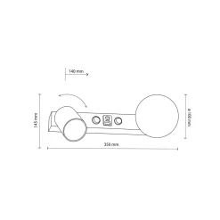 Vox vegglampe med USB