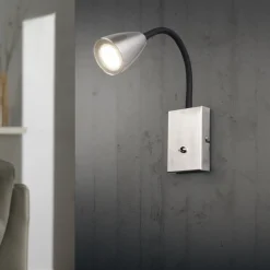 Wanda vegglampe - Nikkel