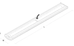 Wave 1200 takarmatur 42W 3000K IP44 IK06 m/sensor - Hvit