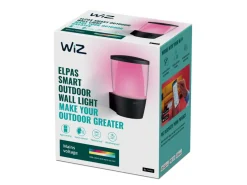 WiZ Elpas smart vegglampe 8,5W utendørs IP44 RGB Fullfarge Wifi - Svart