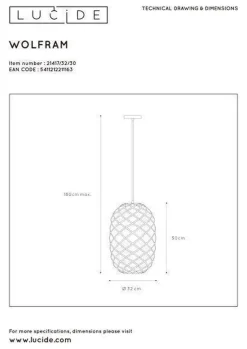 Wolfram takpendel 32 cm