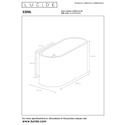 Xera oval vegglampe opp/ned lys