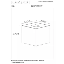 Xio square vegglampe opp/ned