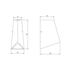 Yed vegglampe opp/ned utendørs 2x4W IP54 - Mørk grå
