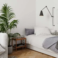 Yukon vegglampe lang - Matt svart