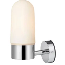 Zen vegglampe IP44 - Krom/opalhvit - Krom / Opal