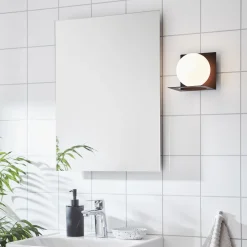 Zenit vegglampe IP44 - Svart - Svart