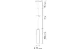 Zip Tube Micro pendel 7W LED 2000-2800K dim to warm