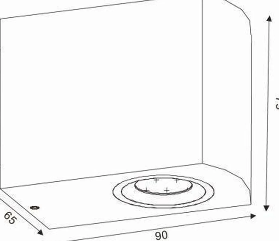 Zora round vegglampe ned rund utendørs IP44