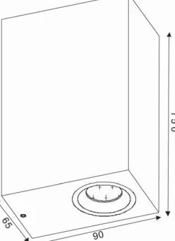 Zora square vegglampe opp/ned utendørs IP44